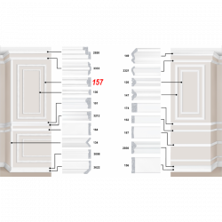 Decorative plastic molding, item number 157G-115. The perfect solution for decorating your home or apartment