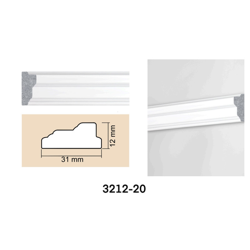 Molding interior pentru perete 3212-20 (Alb) - decor pentru casa ta Molding interior pentru perete 3212-20 (Alb) - decor pentru casa ta
