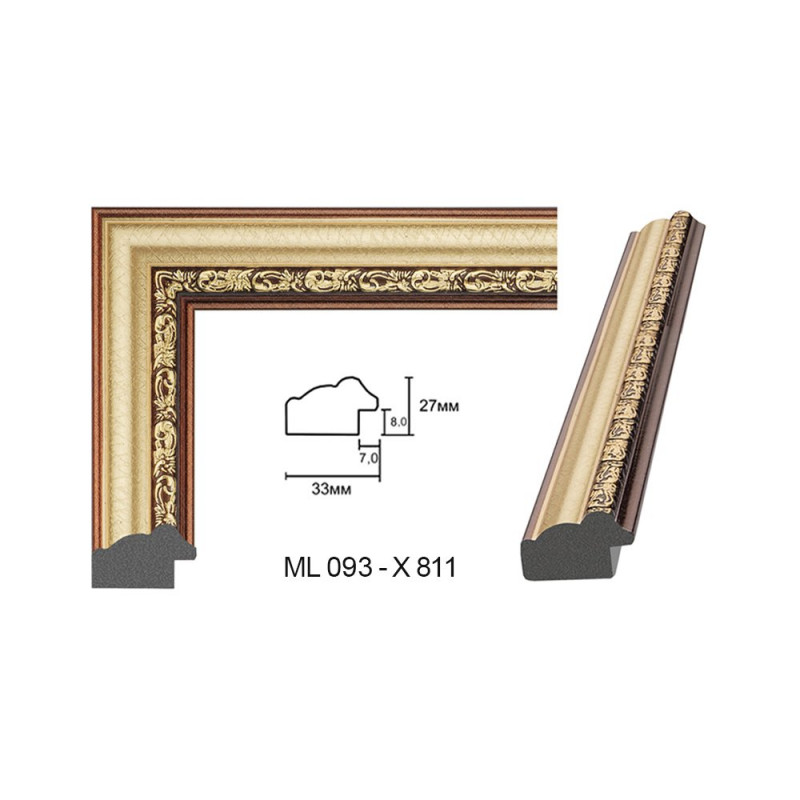 Profil pentru rame tablou - Art: ML093-X811 numai la 5,68 RON (fara TVA) RON | RAME.RO