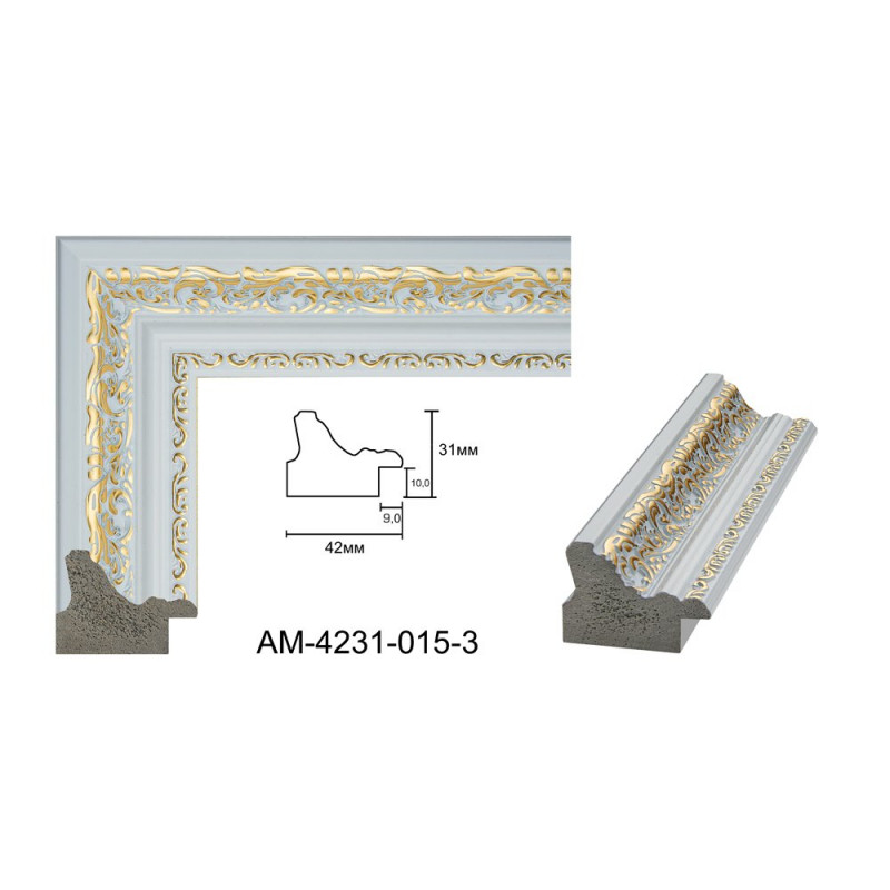 Profil pentru rame tablou - Art: AM-4231-015-3 numai la 10,19 RON (fara TVA) RON | RAME.RO Profil pentru rame tablou - Art: AM-4231-015-3 numai la 10,19 RON (fara TVA) RON | RAME.RO