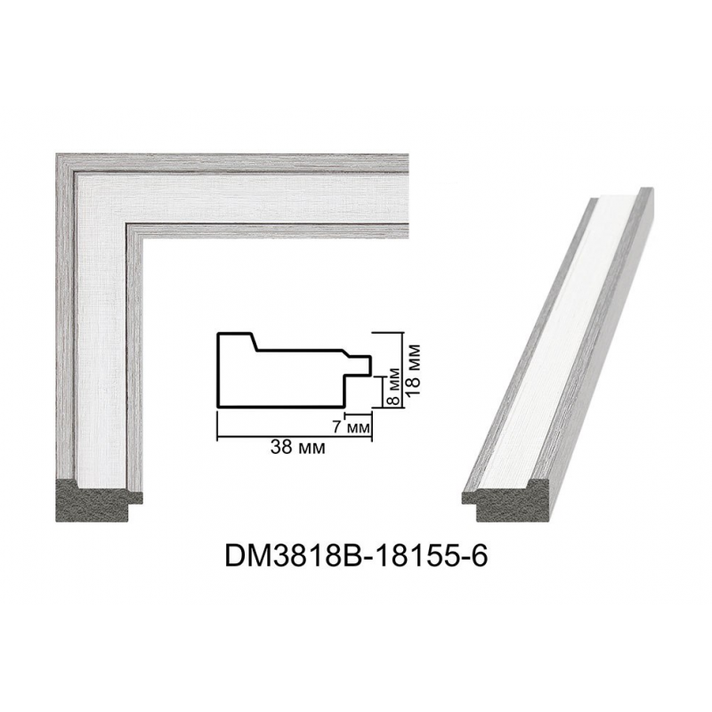 Profil pentru rame tablou - Art: DM3818B-18155-6 numai la 6.27 RON (fara TVA) RON | RAME.RO Profil pentru rame tablou - Art: DM3818B-18155-6 numai la 6.27 RON (fara TVA) RON | RAME.RO